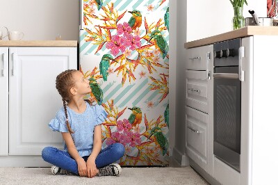 Magnetiskt kylskåpsöverdrag Sommarfåglar