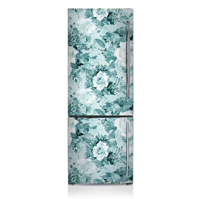 Magnetiskt kylskåpsöverdrag Blå blommor