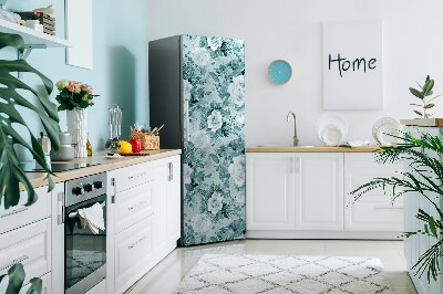 Magnetiskt kylskåpsöverdrag Blå blommor