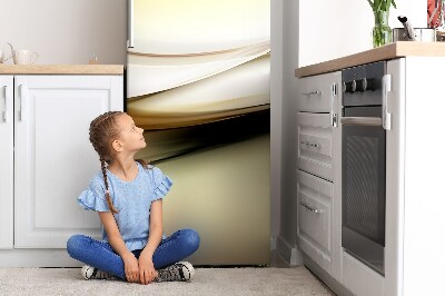 Magnetiskt kylskåpsöverdrag Beige abstraktion