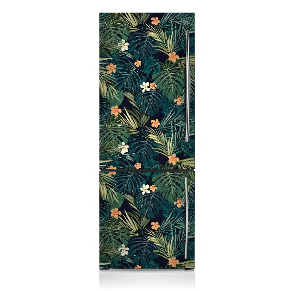 Magnetiskt kylskåpsöverdrag Blommor och blad