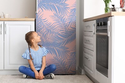 Magnetiskt kylskåpsöverdrag Blå löv