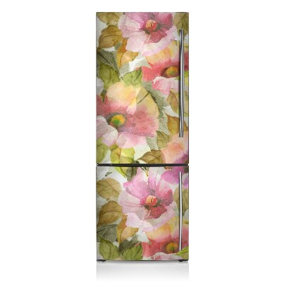 Magnetiskt kylskåpsöverdrag Målade blommor