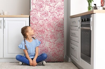 Magnetiskt kylskåpsöverdrag Rosen doodle