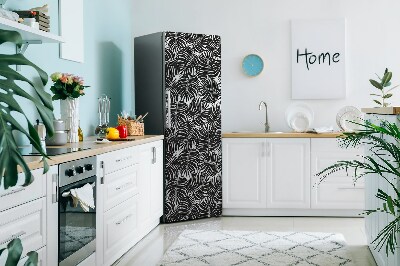 Magnetiskt kylskåpsöverdrag Svarta löv
