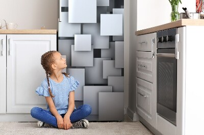 Magnetiskt kylskåp skydd Gråa block