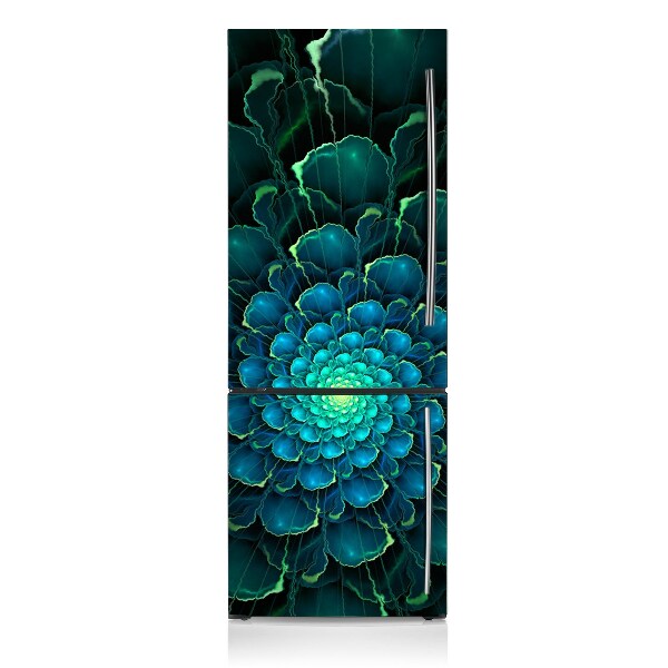 Magnetiskt kylskåpsöverdrag Grön blomma