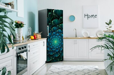 Magnetiskt kylskåpsöverdrag Grön blomma