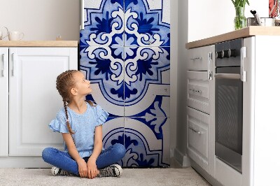 Magnetiskt kylskåpsöverdrag Blå tallrik