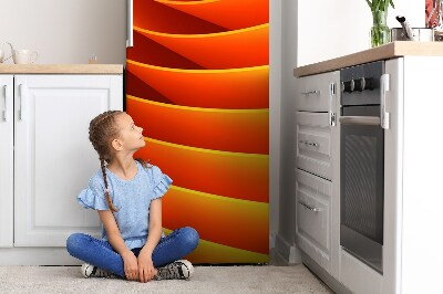 Magnetiskt kylskåp skydd Orange vågor