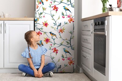 Magnetiskt kylskåpsöverdrag Fåglar på grenarna