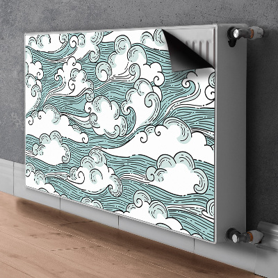 Magnetisk radiatorkåpa Blåsig himmel