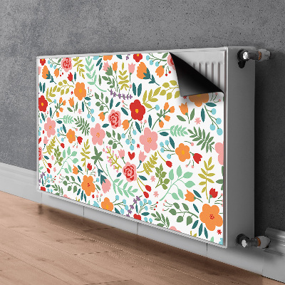 Magnetisk radiatorkåpa Bild med blommor