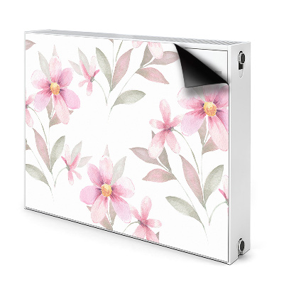 Magnetiskt radiatorskydd Rosa blommor