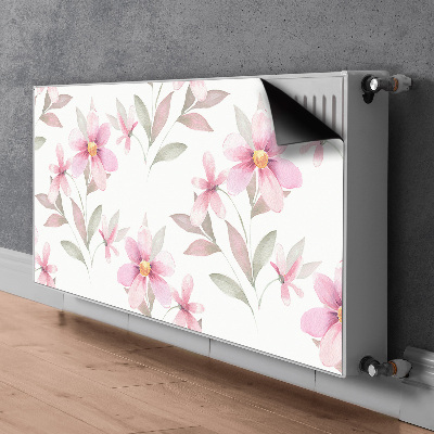 Magnetiskt radiatorskydd Rosa blommor