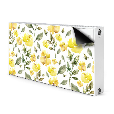 Magnetisk radiatorkåpa Gula blommor