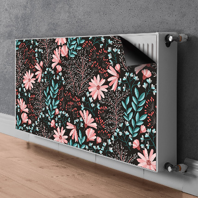 Magnetiskt radiatorskydd Vintage blommor