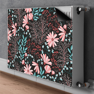 Magnetiskt radiatorskydd Vintage blommor