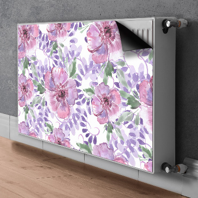 Magnetisk radiatorkåpa Lila blommor