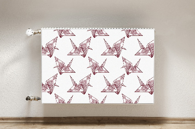 Magnetisk radiatorkåpa Origami fåglar