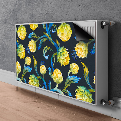 Magnetiskt radiatorskydd Kronärtskocka blommor