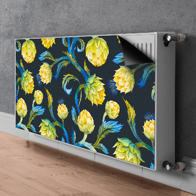 Magnetiskt radiatorskydd Kronärtskocka blommor