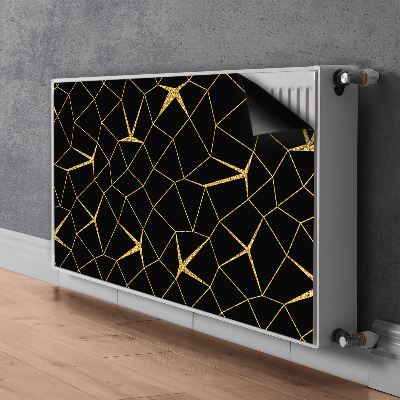 Magnetiskt radiatorskydd Guld och svart mosaik