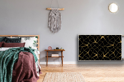 Magnetiskt radiatorskydd Guld och svart mosaik