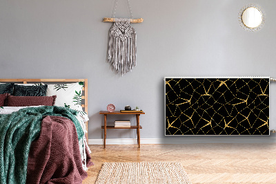 Magnetiskt radiatorskydd Guld och svart mosaik