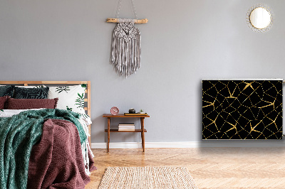 Magnetiskt radiatorskydd Guld och svart mosaik