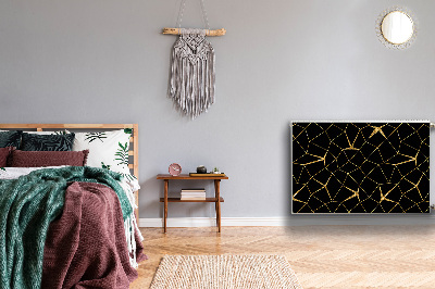 Magnetiskt radiatorskydd Guld och svart mosaik