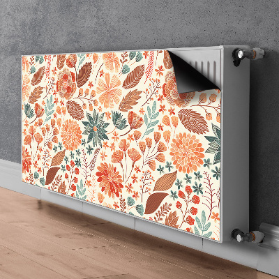 Magnetisk radiatorkåpa Konstnärliga blommor