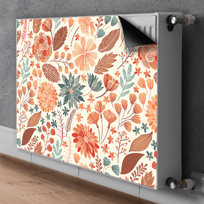 Magnetisk radiatorkåpa Konstnärliga blommor