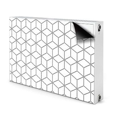 Magnetiskt radiatorskydd Gråa kuber