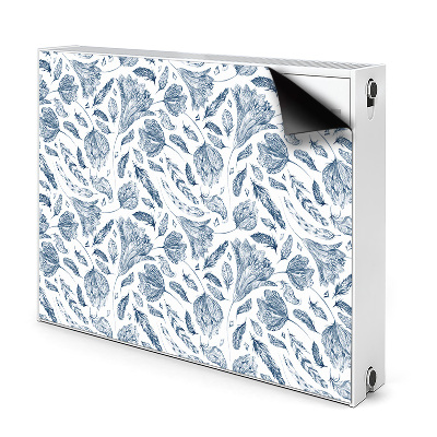 Magnetisk radiatorkåpa Blå löv