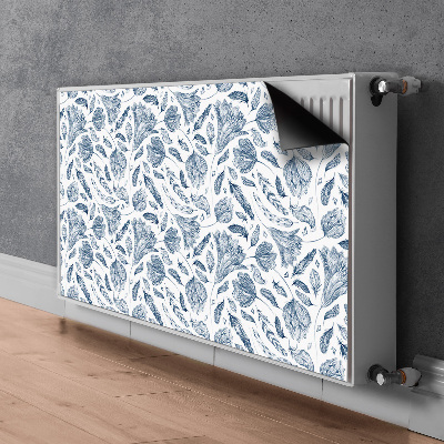 Magnetisk radiatorkåpa Blå löv