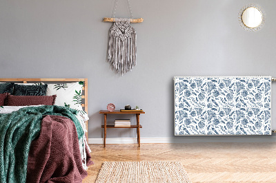 Magnetisk radiatorkåpa Blå löv