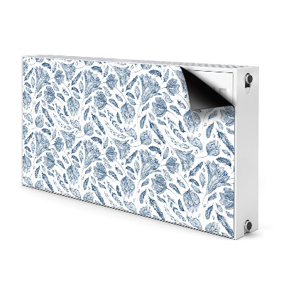 Magnetisk radiatorkåpa Blå löv