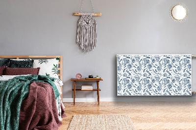 Magnetisk radiatorkåpa Blå löv