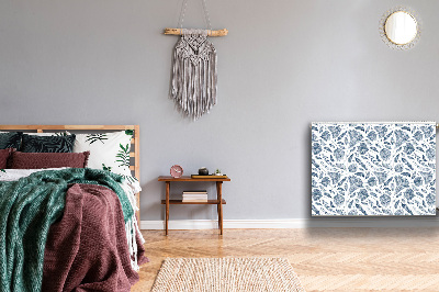 Magnetisk radiatorkåpa Blå löv