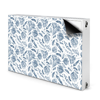 Magnetisk radiatorkåpa Blå löv