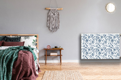 Magnetisk radiatorkåpa Blå löv
