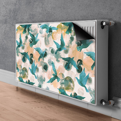 Magnetisk radiatorkåpa Målade fåglar