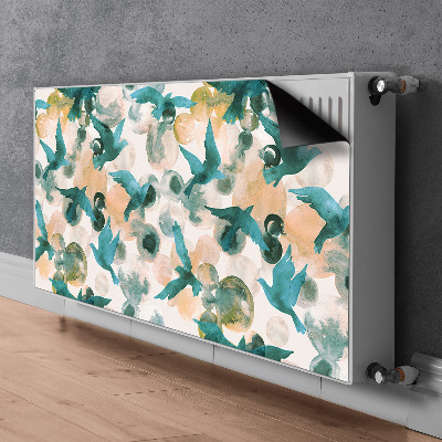 Magnetisk radiatorkåpa Målade fåglar