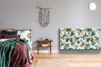 Magnetisk radiatorkåpa Målade fåglar