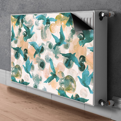 Magnetisk radiatorkåpa Målade fåglar