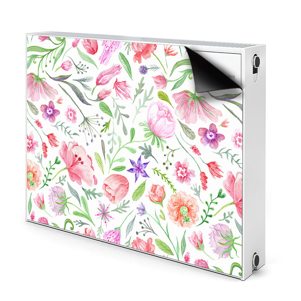 Magnetisk radiatorkåpa Målade blommor