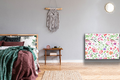 Magnetisk radiatorkåpa Målade blommor