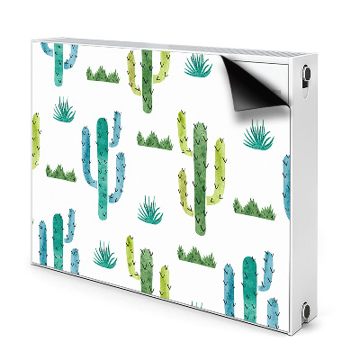 Magnetisk radiatorkåpa Målade kaktusar