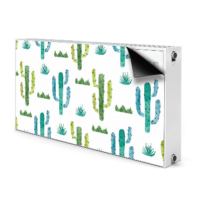 Magnetisk radiatorkåpa Målade kaktusar